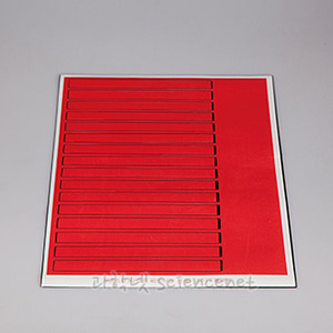 열변색붙임딱지(고온-시온스티커)(15x150mm)(16매입)  /빨강→흰색